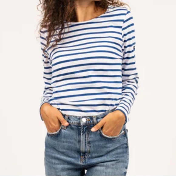Saint James Minquidame Long Sleeve Breton Striped Shirt main image 1
